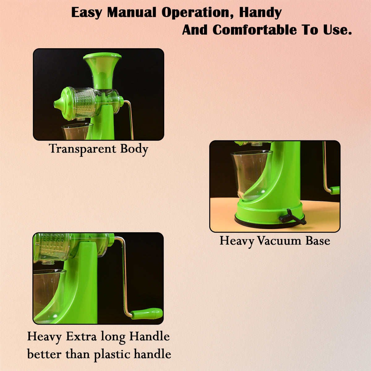Supermom Manual Hand Press Fruit  Vegetable Juicer Pro